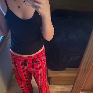 Black ruffled tank top